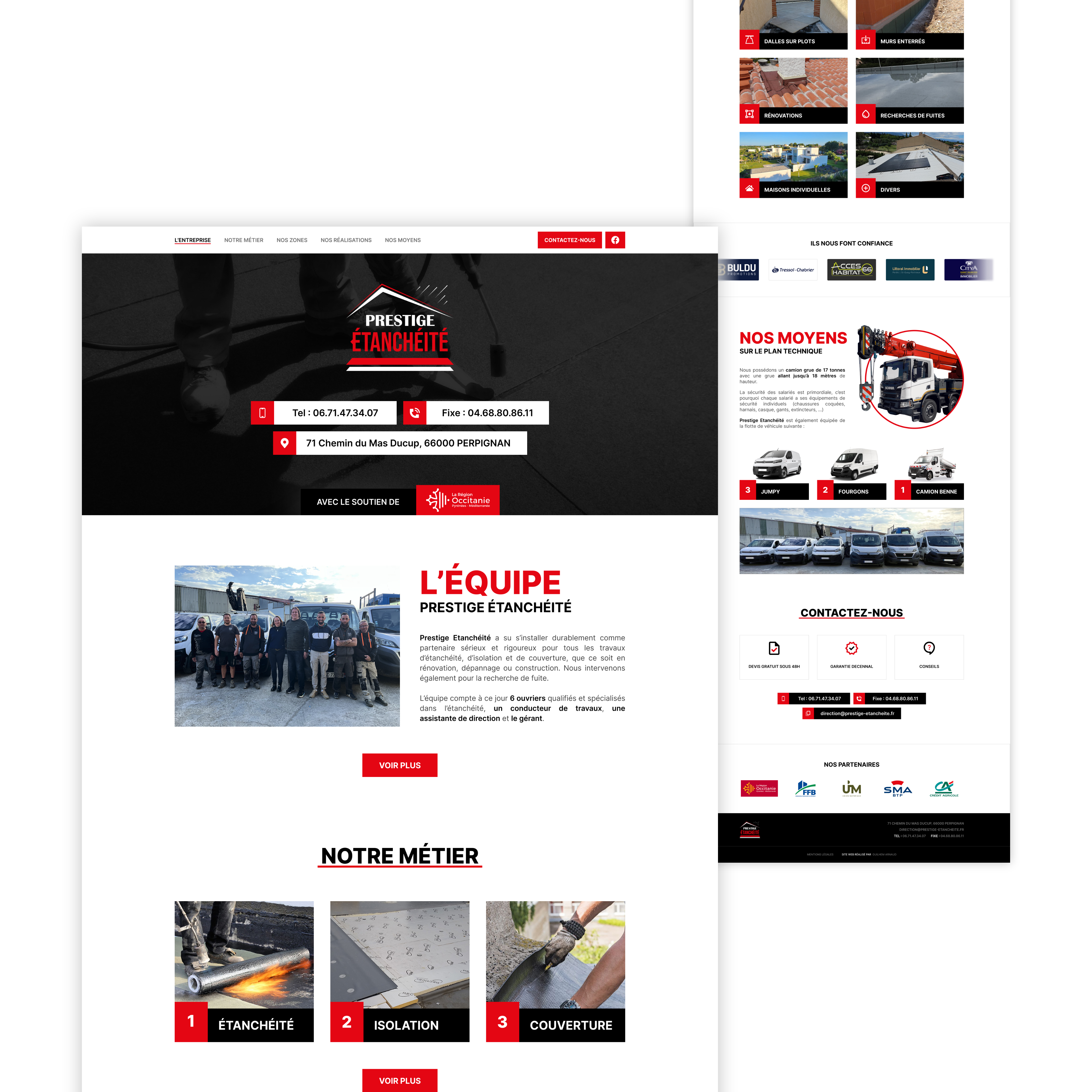 Site web & Logo Prestige Étanchéité